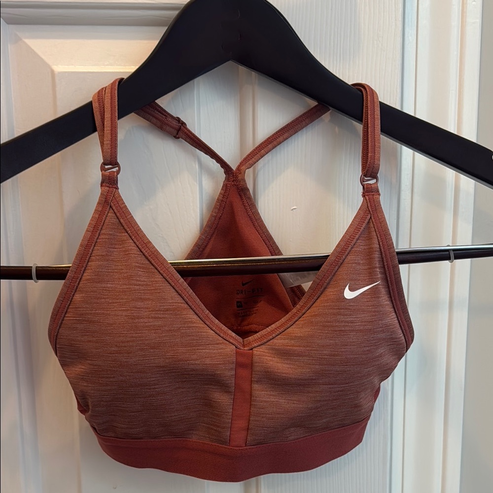 Nike Brown Sports Bra with Racerback Design